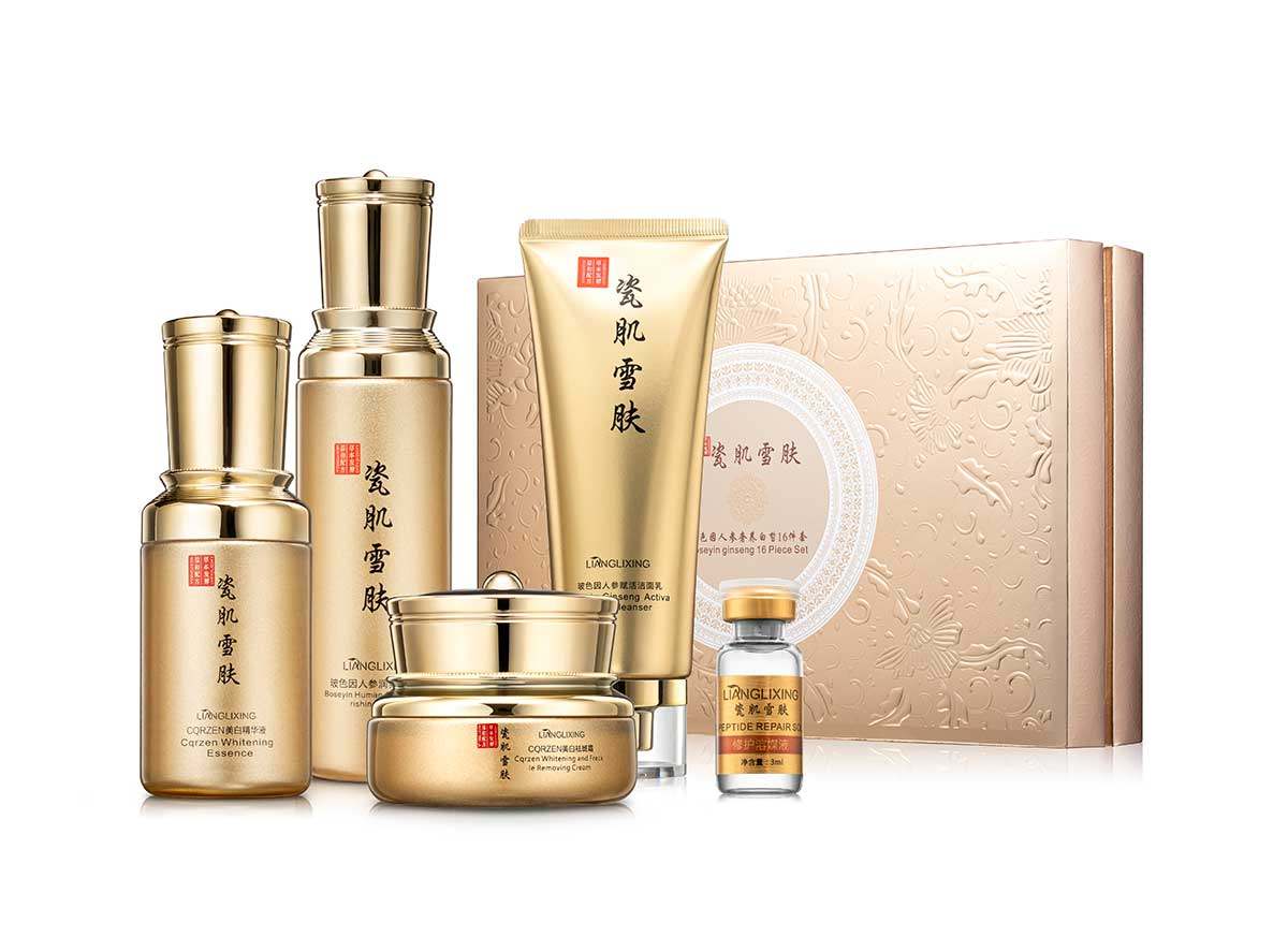 靓丽星瓷肌雪肤玻色因人参套装