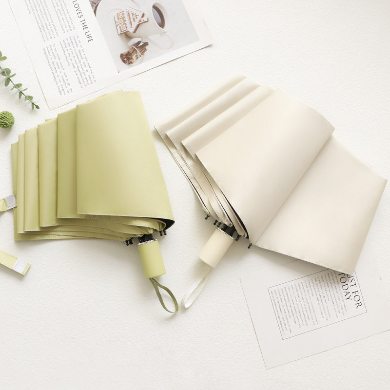 纯色晴雨伞两用折叠全自动加固大号遮阳防晒防紫外线太阳伞男女生