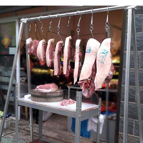 猪肉架子不锈钢折叠式挂肉架子杀猪屠宰晒鱼蜡肉晒腊肉架肉店移动