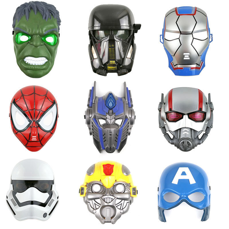万圣节儿童成人表演超级英雄面具罩男孩发光动漫舞台演出装扮道具,模玩/动漫/周边/娃圈三坑/桌游,面具/头套,淘宝优惠券,粉丝福利购,淘宝优惠卷