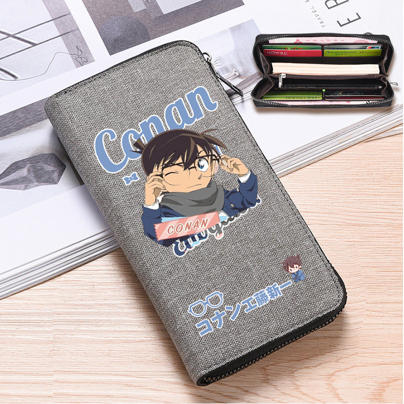 柯南名侦探基德周边零钱包男女学生钱包长款卡包初中生卡通帆布包,箱包皮具/热销女包/男包,钱包,淘宝优惠券,粉丝福利购,淘宝优惠卷