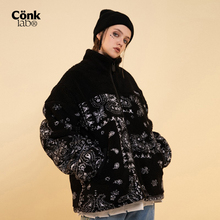 CONKLAB腰果花羊羔毛外套男 冬季2024新款国潮牌上衣情侣立领棉服