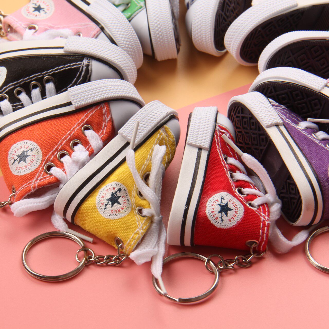 匡威钥匙扣时尚帆布鞋迷你小鞋子挂件细帆布经典小鞋书包服饰挂饰