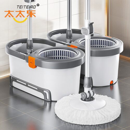 太太乐双驱动旋转拖把洗脱一体