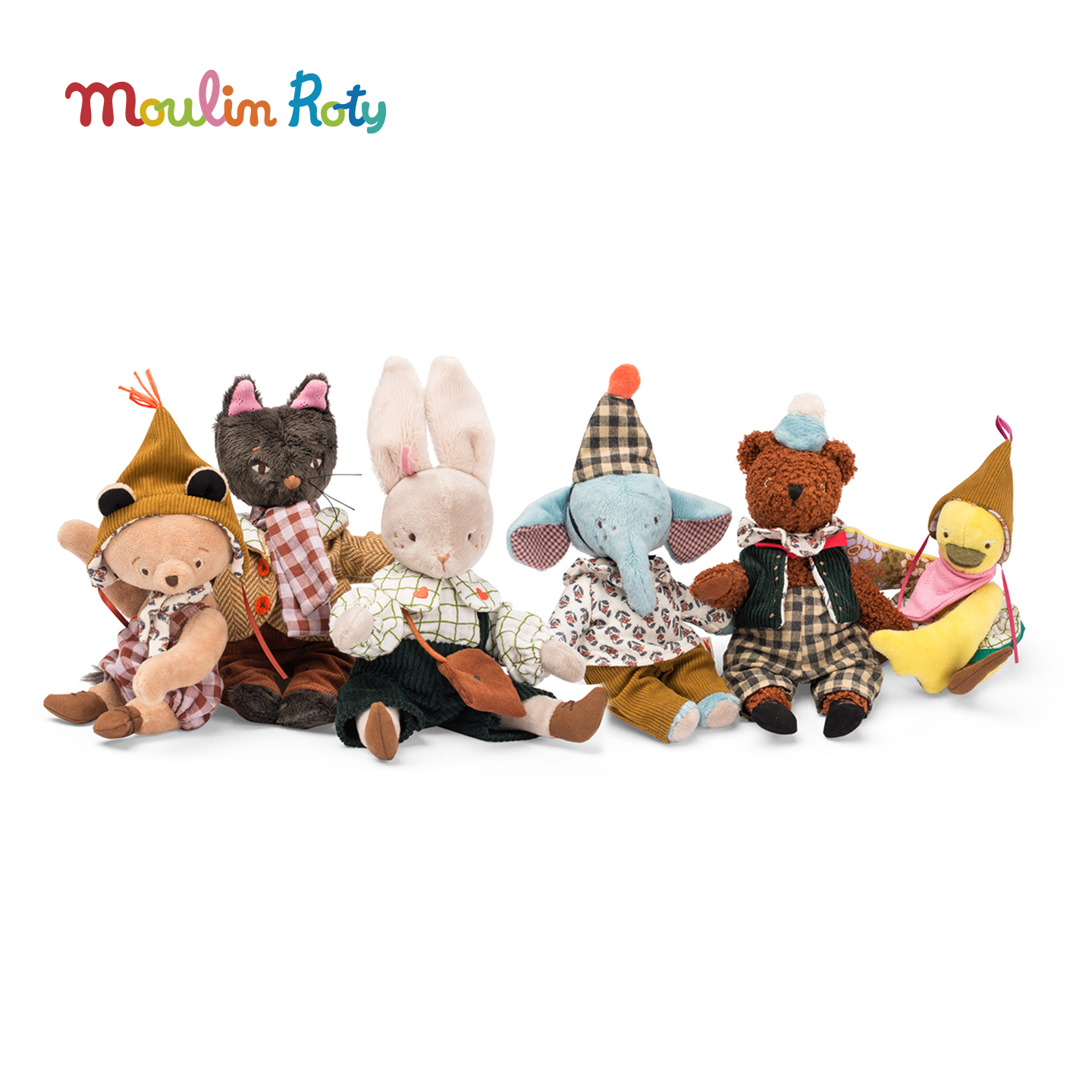 法国moulinroty小象兔子毛绒玩具