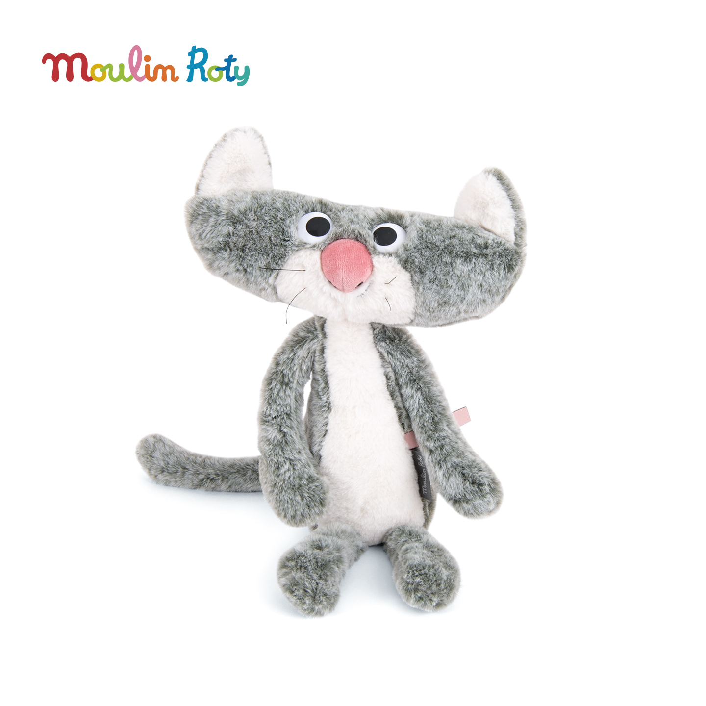 法国moulinroty扁扁猫脏脏狗玩偶