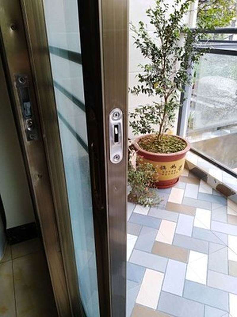 铝合金移门锁推拉门锁老式卫生间阳台门吊趟门锁厨房厕所隐形钩锁