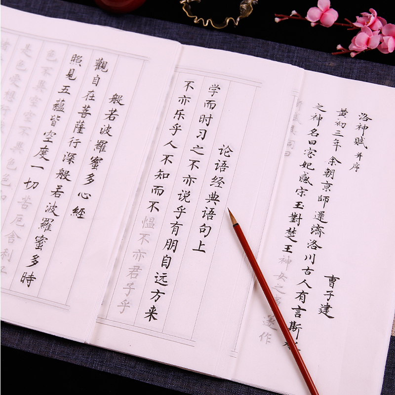 青园簪花小楷毛笔套装初学者字帖女生瘦金体漂亮入门软笔楷书临摹心经