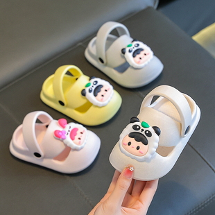 防滑沙滩鞋 EVA儿童拖鞋 婴幼儿宝宝包头洞洞鞋 外穿凉鞋 男女童夏季