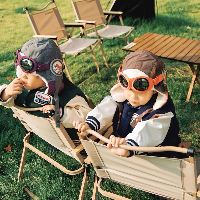 KK树儿童飞行员帽子男女孩雷锋帽宝宝护耳防风保暖2025秋冬新款