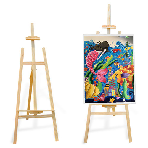 可调节榉木质落地美术生专用画架