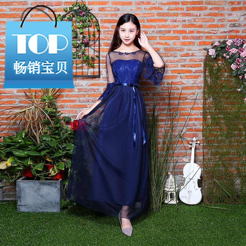 韩版新款长款00伴娘服韩版修身姐妹裙年会宴会晚礼服主持服演出服|ruв категории Женская одежда, Cвадебные платья, платье/вечернее платье - от Buy2taobao.com для оказания профессиональной услуги покупки агента Taobao