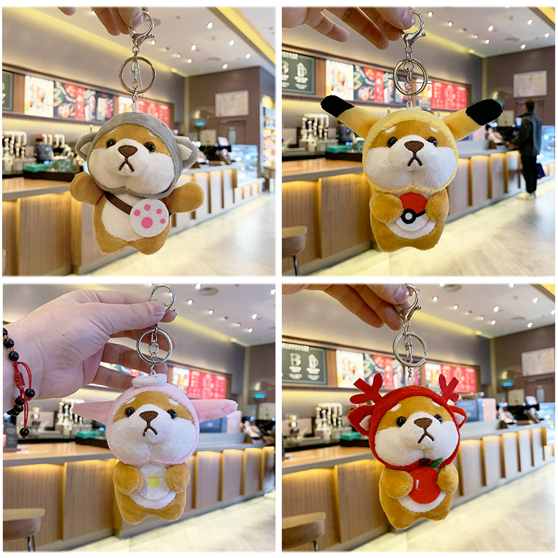 毛绒柴犬书包ins情侣网红