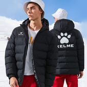 KELME卡尔美棉服中长款 足球训练保暖运动外套加厚棉衣男 大衣冬季