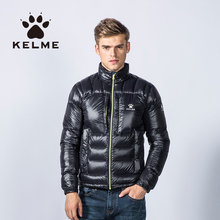 KELME卡尔美 休闲羽绒服男式 冬季 轻薄保暖运动外套连帽防寒上衣