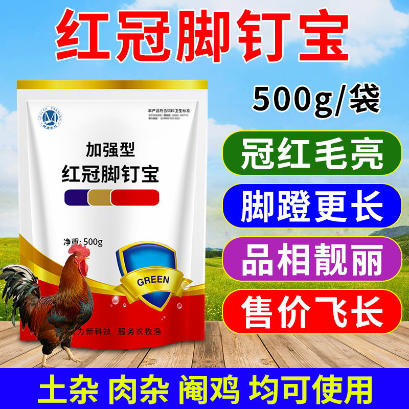 鸡用脚钉速长冠红毛亮