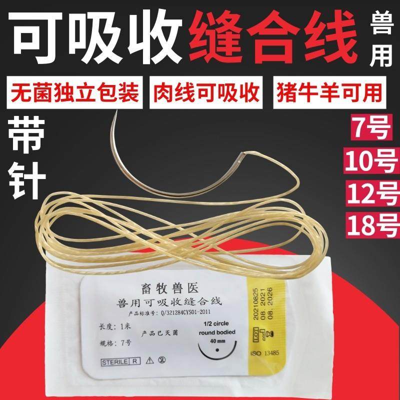 兽用可吸收缝合线外科手术免拆羊肠线埋线猪牛羊宠物可吸收性肉线