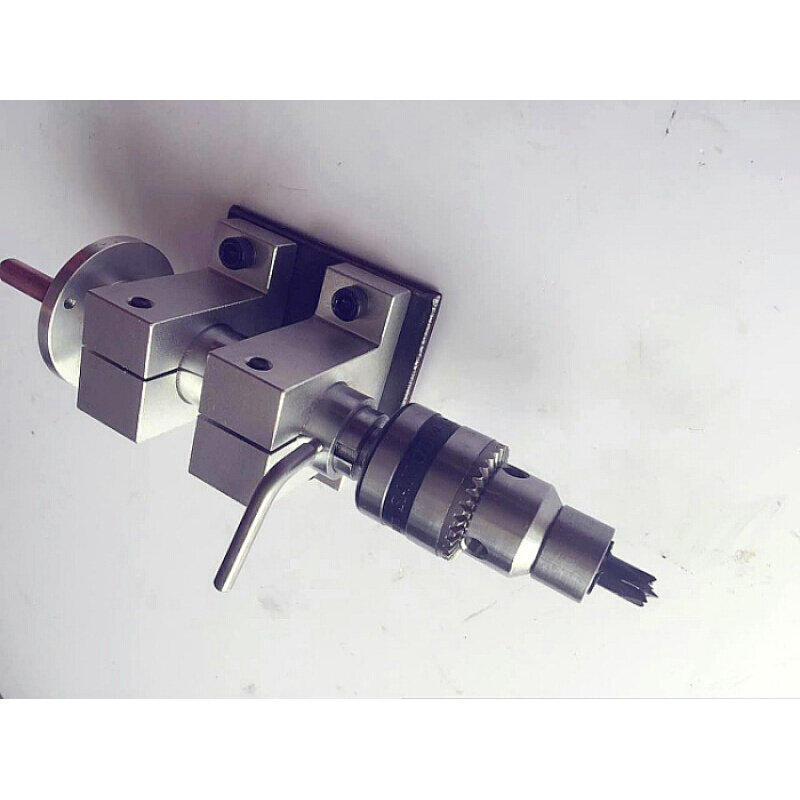 可伸缩木工车床顶针车床7钻孔尾座自制佛珠车床配回转顶针带底板