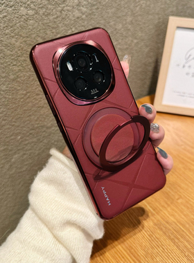 360度旋转支架适用荣耀magic7手机壳新款magic8pro磁吸充电魔术7外壳男士migic7pro女生全包防摔素皮100个性