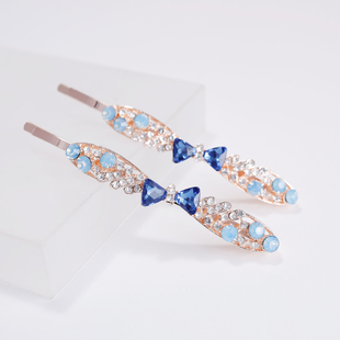 刘海夹子头饰发夹边夹侧边水钻发卡一字夹大号前额女2025新款高端