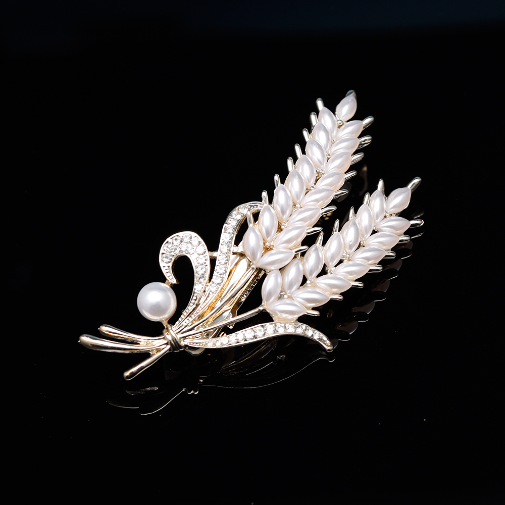 民匠工坊麦穗仿珍珠弹簧夹