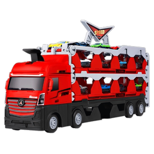 儿童益智合金收纳货柜工程车变形大卡车轨道弹射汽车6男孩玩具3岁