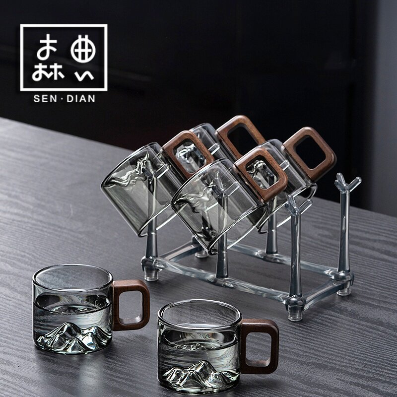 玻璃茶杯套装6祇高端2026新款品茗主人杯男士防烫喝茶小杯办公室