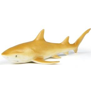 Recur悦酷仿真柠檬鲨海洋世界塑胶生物沙滩戏水软胶动物模型玩具