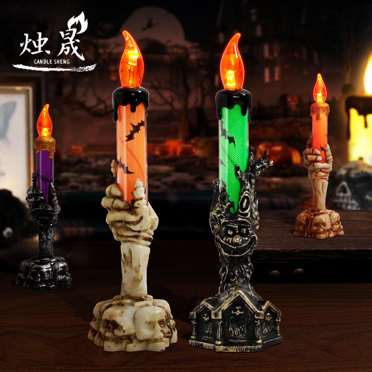 Halloween Candle Light Ghost Hand Light Creative Ornament