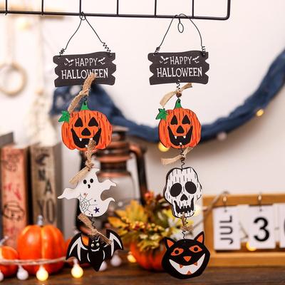 Halloween decoration pumpkin ghost wooden pendant万圣节南瓜