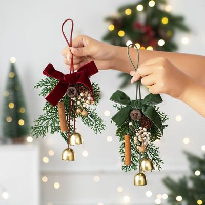 Christmas decorations bells, flower garlands, pendants花环
