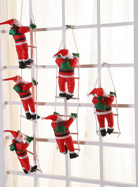 Christmas climbing rope pendant old man climbing ladder