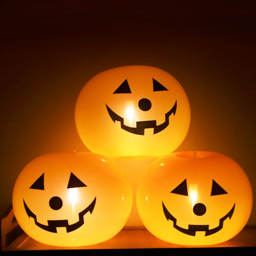 Halloween pumpkins glow latex balloons with lights南瓜灯