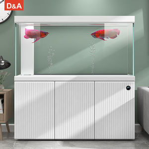 德克鱼缸客厅中大型屏风隔断超白玻璃底过滤水族箱免换水生态鱼缸