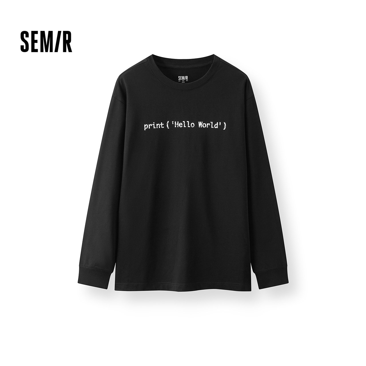 森马长袖T恤男春季经典圆领舒适落肩上衣情侣款字母印花套头内搭,男装,T恤,淘宝优惠券,粉丝福利购,淘宝优惠卷