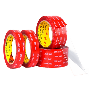 3m纳米双面胶4905/4910透明无痕防水粘胶贴汽车专用耐高温不留痕强力高粘度etc专用背胶摆件固定免钉胶正品