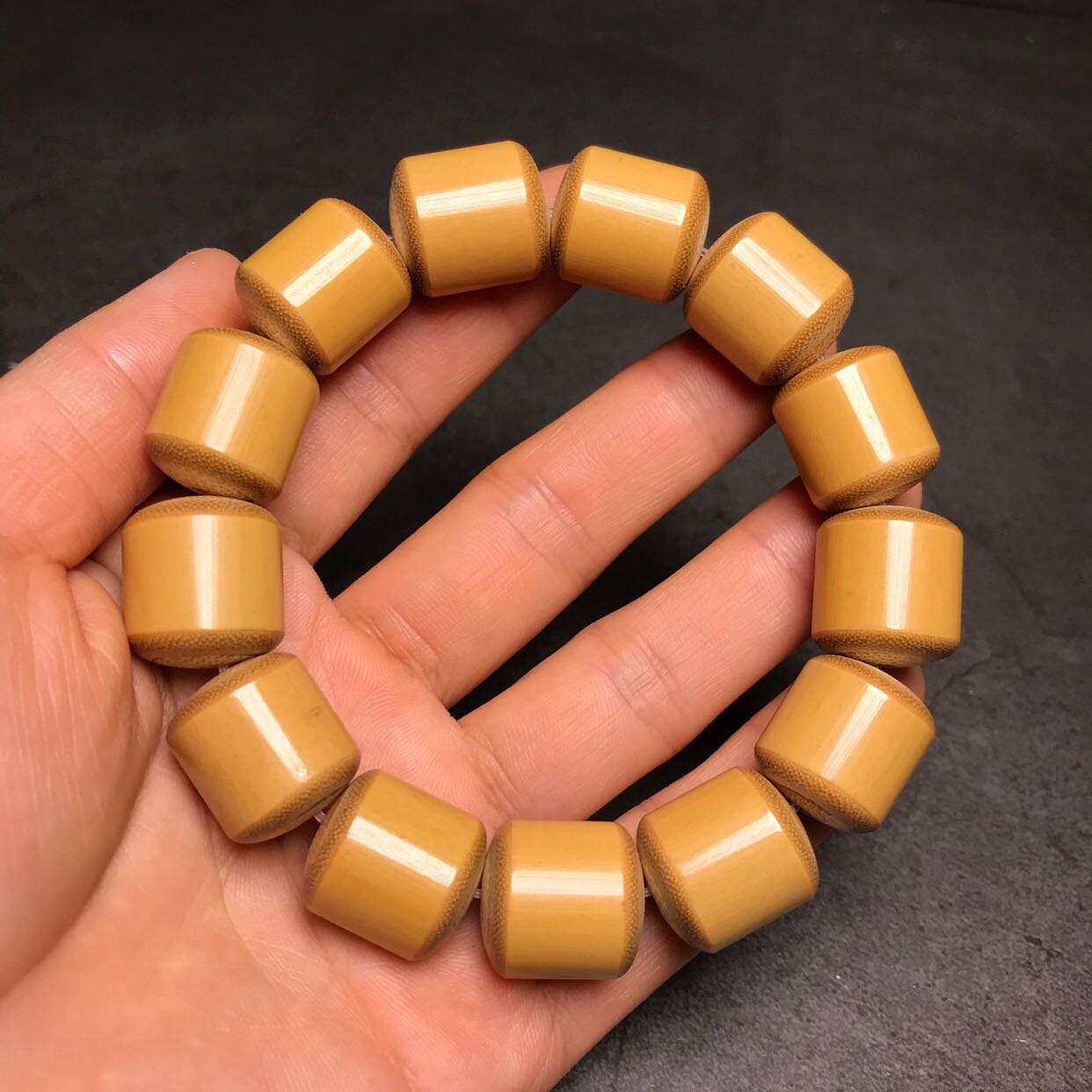 6*1.7老玉竹手串 包浆文玩竹子手串 男士文艺竹子文玩手串把件