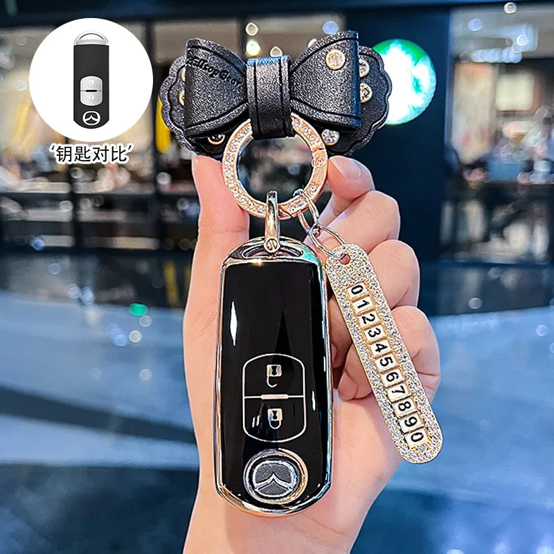 适用马自达钥匙套cx4包cx5昂克赛拉3阿特兹6六睿翼7扣cx9汽车高档