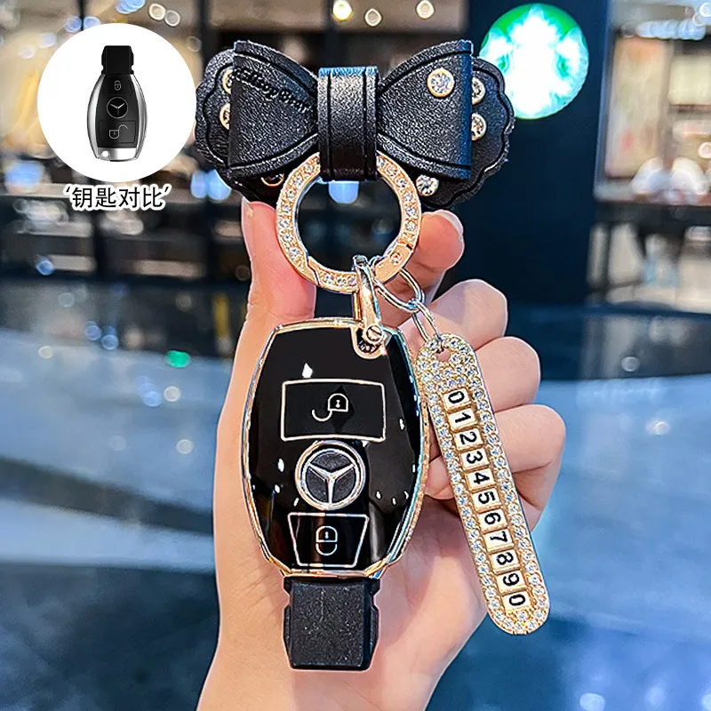 适用奔驰gla200钥匙套C200L壳A级a180L扣glc260L包B级260GLK R级
