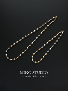 典雅链南洋金珠毛衣链akoya强亮项链女不褪色海水母亲节礼物