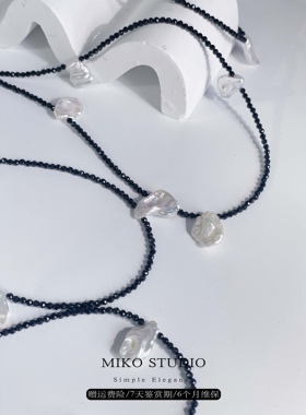 花瓣尖晶石米扣Miko天然珍珠