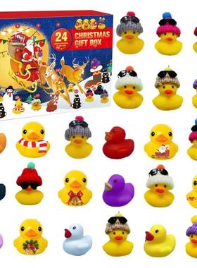 24PCS Advent Calendar 2023 Christmas Rubber Ducks Advent Cal