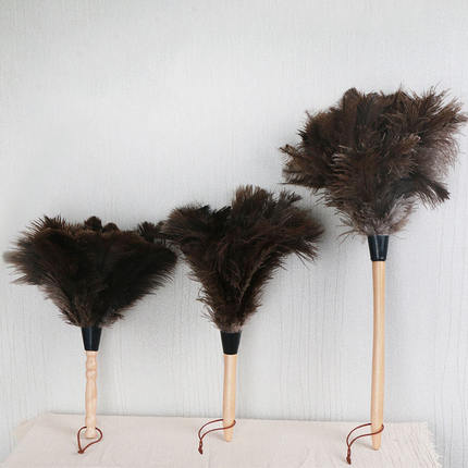 Feather Duster Wooden Handle Duster Anti-static Dust Removal