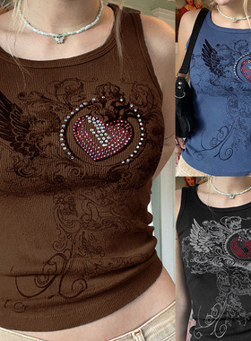 2025 Vintage Clothes Y2k Corset Crop Top Trashy Cyber Baby T