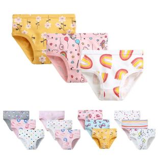 Per Pack Underwear Panties Kids 3pcs Student Girls Cotton