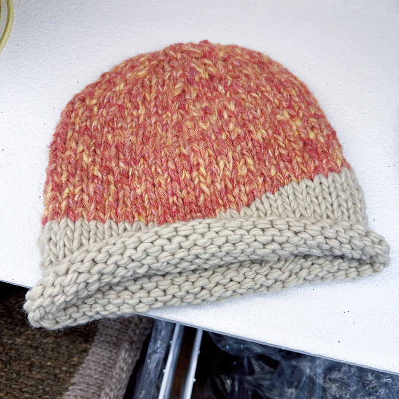 韩国代购小众撞色针织帽