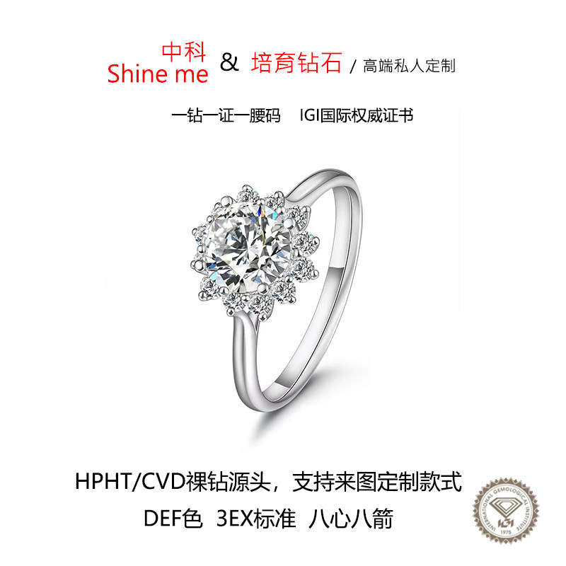 IGI证书实验室培育钻石裸钻定合成（处理）钻石手饰