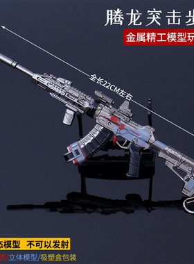 游戏周边 腾龙突击步枪可拆卸金属武器模型合金玩具摆件