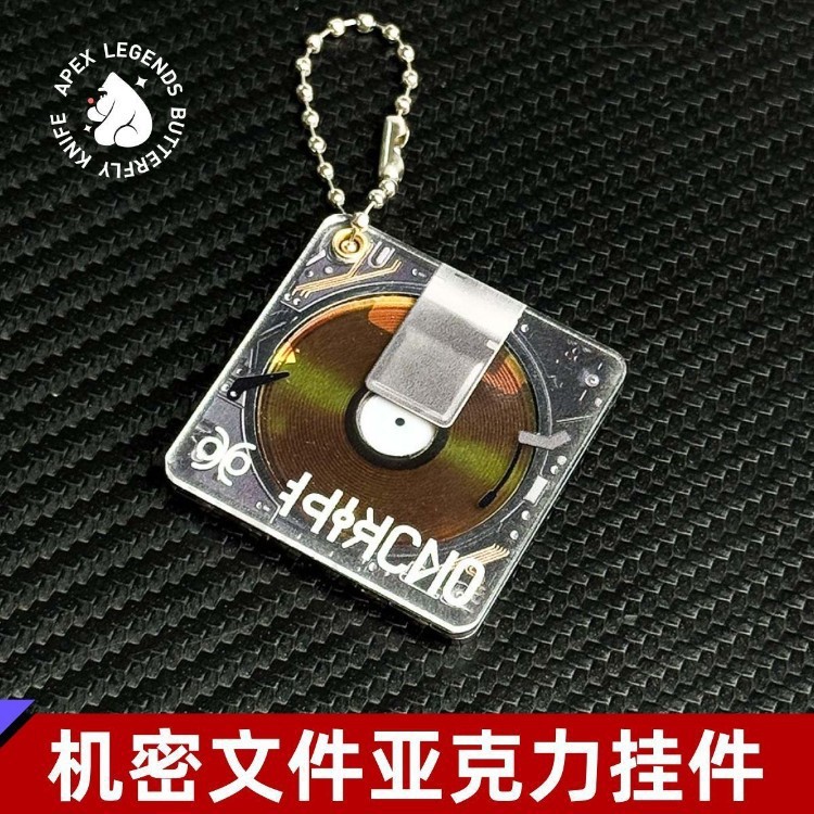LC暗区突围机密大红亚克力挂件可开合游戏周边礼品书包关件周边图片