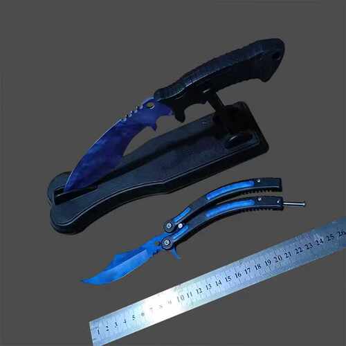 CSGO廓尔喀刀M9未开口金属模型游戏周边工艺品玩具刀皮肤收藏品